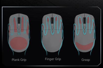 Attack Shark X6 Wireless Ergonomic Gaming Mouse Adjustable DPI Wired 2.4G/Bluetooth High Precision Rechargeable Mice