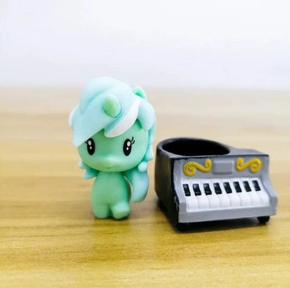 Hasbro Q-Version My Little Pony Twilight Sparkle Pinkie Pie Rainbow Dash Fluttershy Boneco de Ação Presentes Brinquedo Modelo Colecionável