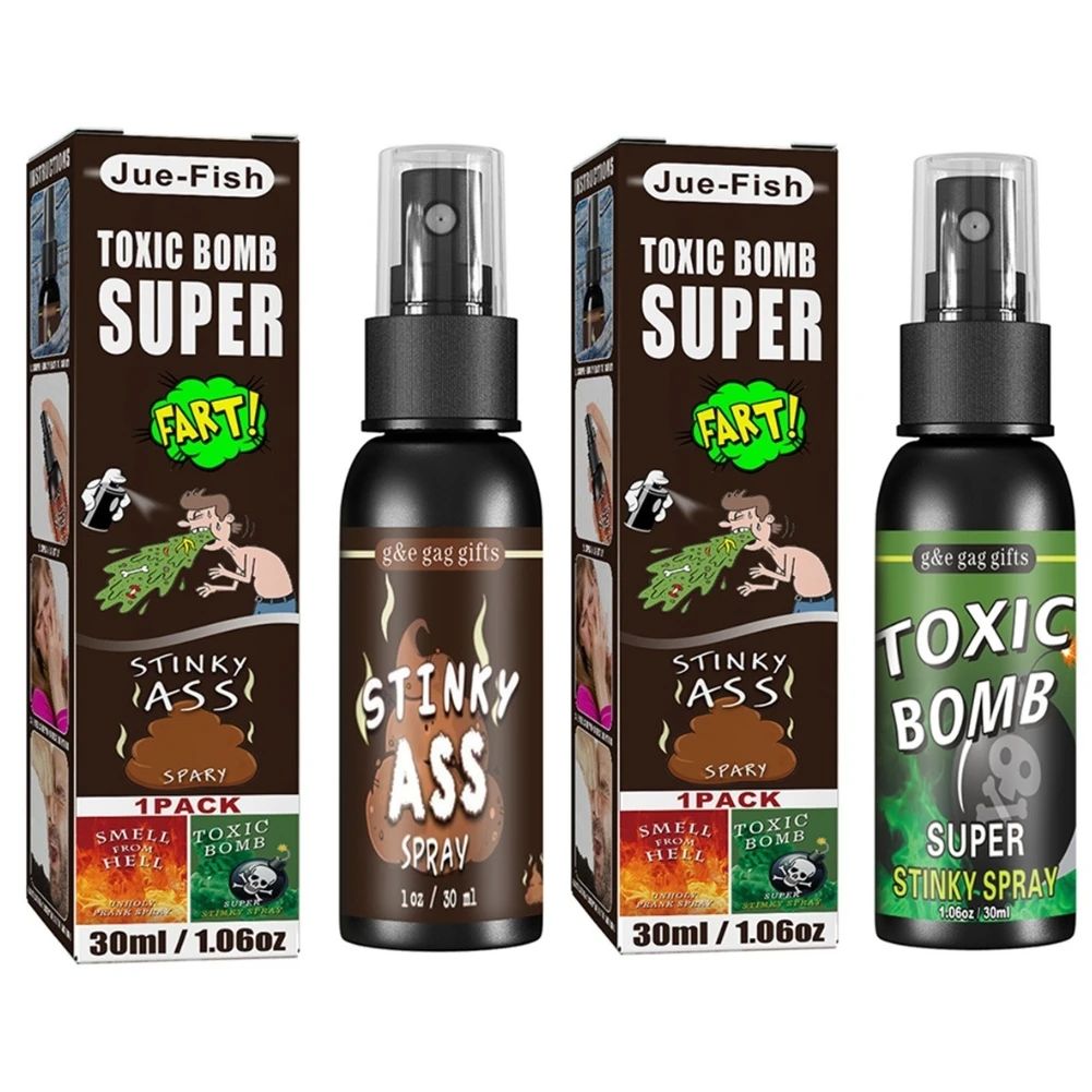 30ml Fart Gag Spray Prank Joke Plastic Terrible Smell Spray Party Supplies Spoof Odor Spray for Adults Kids Halloween Funny Toys