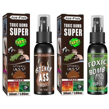 30ml Fart Gag Spray Prank Joke Plastic Terrible Smell Spray Party Supplies Spoof Odor Spray for Adults Kids Halloween Funny Toys