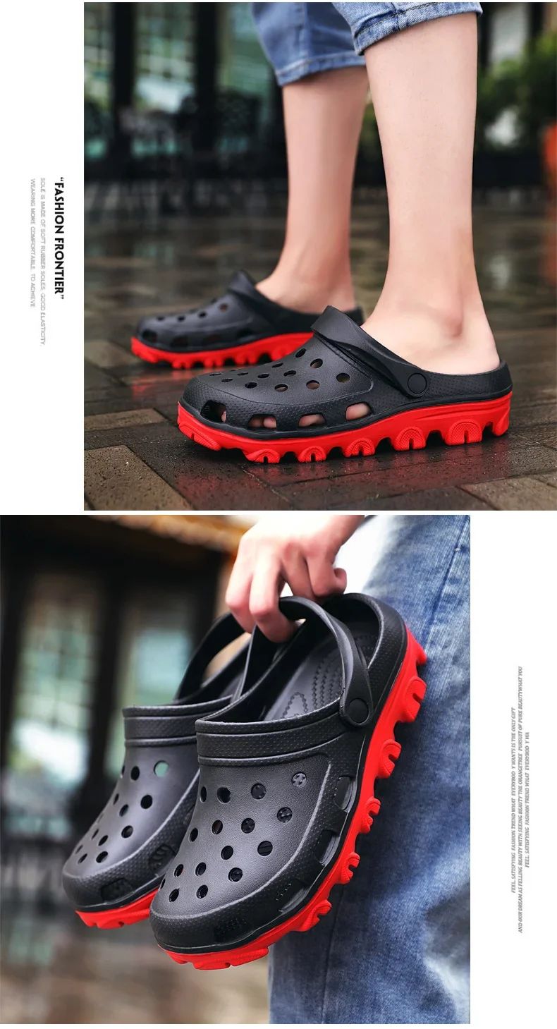 Men Clogs Sandals Outdoor Casual Shoes EVA Lightweight Slippers Summer Sandalias Platform Hombre Women Beach Large Big Size 50