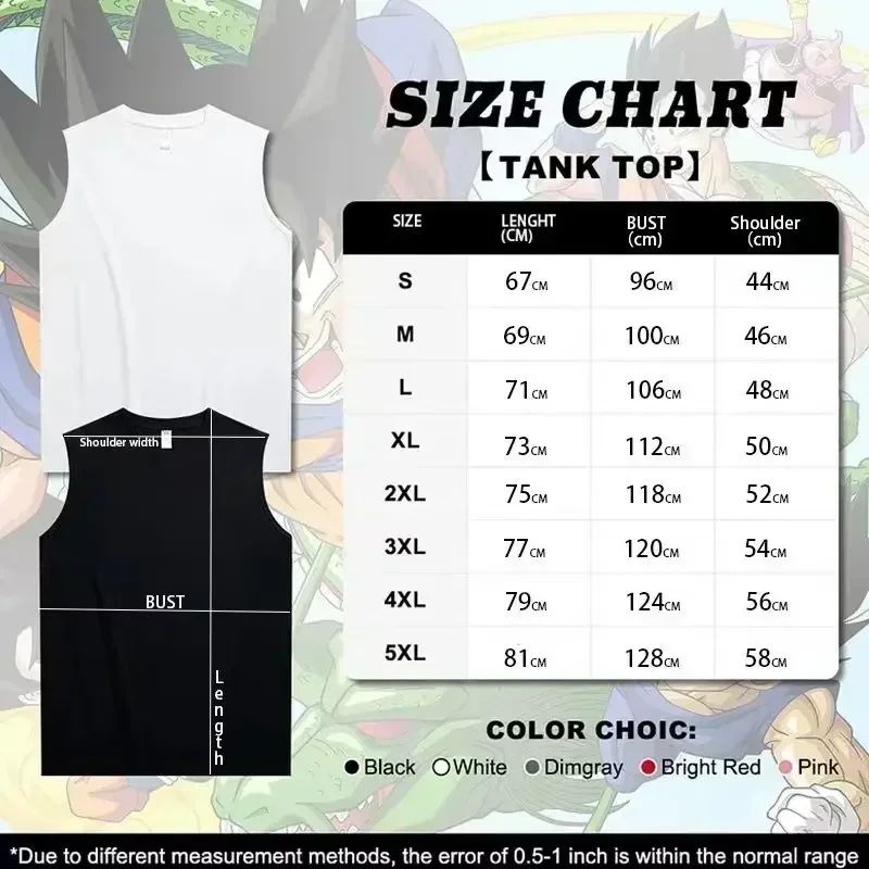 Dragon Ball Majin Buu Trio Muscle Tank Top Anime Gym Sleeveless Shirt with Energy Ball Graphic Men Fitness Streetwear