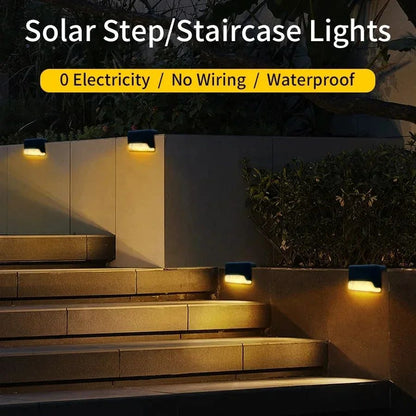 1-8Pack Solar Deck Lights Outdoor Waterproof Solar LED Lights Garden Decor Sunlight for Stairs Railing Yard Pathway Lighting