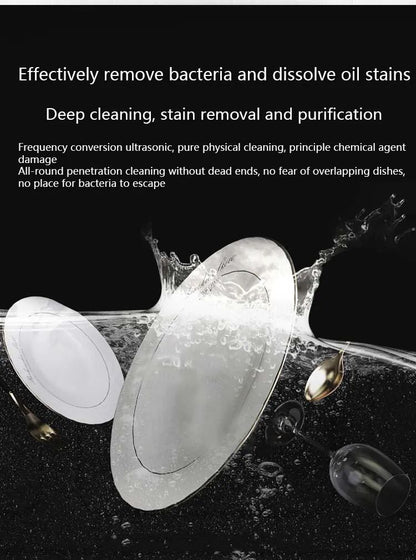 New ultrasonic dishwasher portable household small installation-free dishwasher automatic cleaning machine 110V/220V