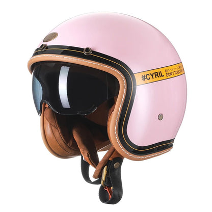 Capacetes Cyril para Motocicletas Acessórios 3/4 Abertos Leves Certificado DOT Segurança Retrô Cascos Moto Capacete