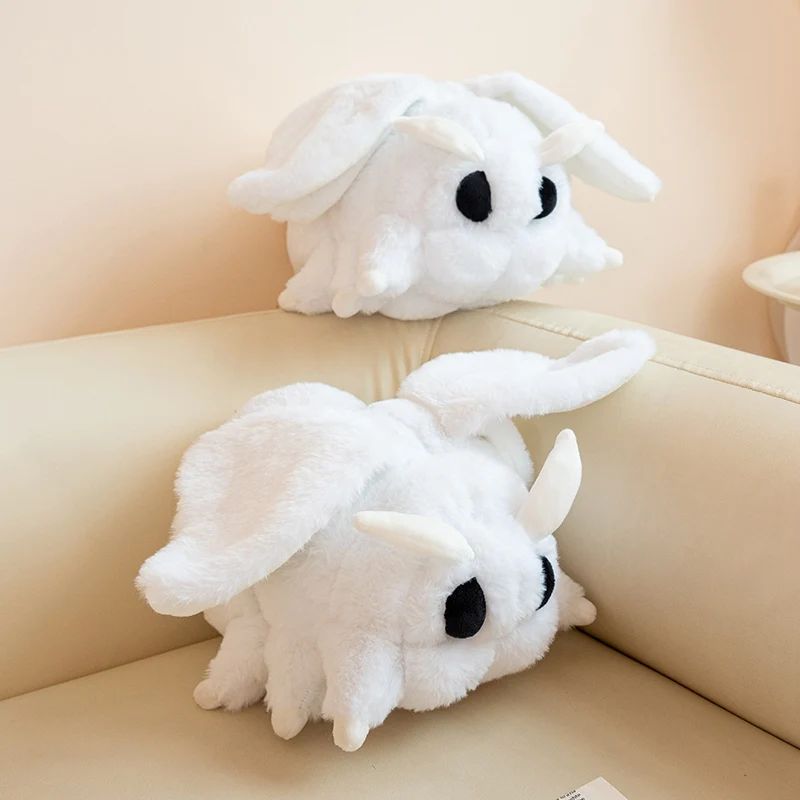 White Moth Plush Pillow Toy Soft Cartoon Moth Plushie Cute Night Butterfly Stuffed Animal Doll Xmas Birthday Gift