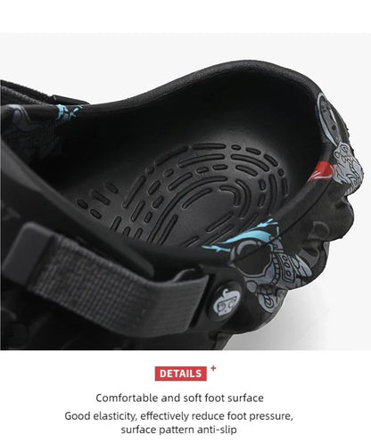 Men'S Breathable Casual Sandals Summer New Soft-Sole Non-Slip Comfort Outdoor Beach Shoes Fashion Youth Dual-Use Sports Slippers