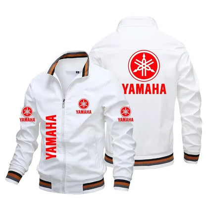 Men's Yamaha Logo Printed Custom Biker Bomber Jacket Motorcycle Fashion Clothing Coats for Men