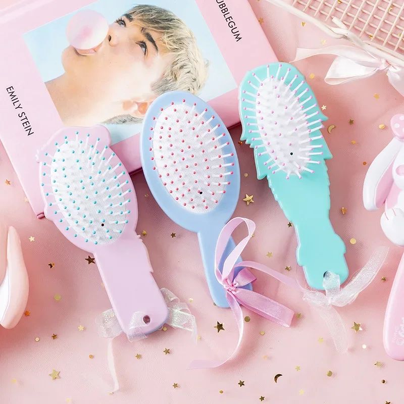 Pentes de Princesas da Disney para Meninas Frozen Elsa Branca de Neve Ariel Bela Escovas de Cabelo Cuidados com o Cabelo do Bebê Pentes de Almofada de Ar Presentes