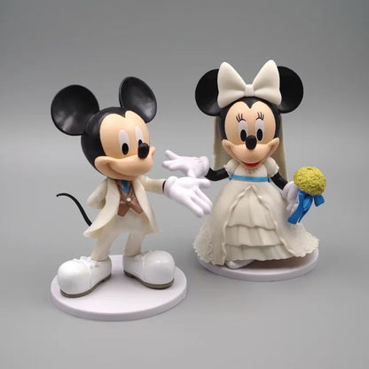 Disney Desenho Animado Minnie Mickey Mouse Ação Casamento Presentes bonecas Crianças Figuras de Ação Brinquedo Crianças Brinquedo de Presente