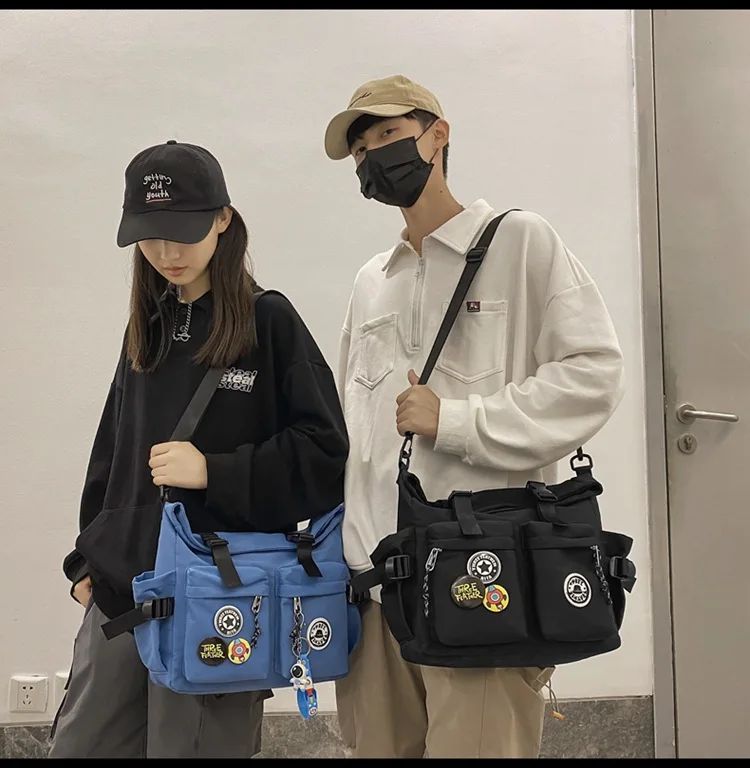 Japanese Harajuku School Bags for Teenage Girls Casual Fashion Crossbody Bag New Trendy Shoulder Bag Student Backpack Hand Bags