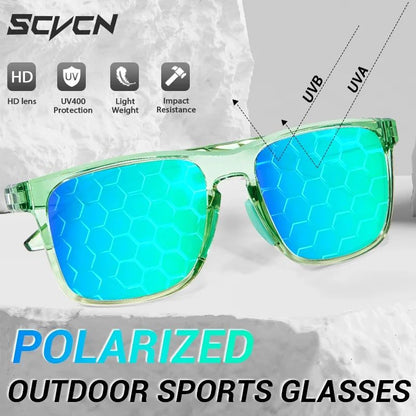 SCVCN Polarized Sunglasses Baseball Cycling Glasses UV400 Bike MTB Dark Glasses Sports Eyewear Bicycle Outdoor Cycling Equipment