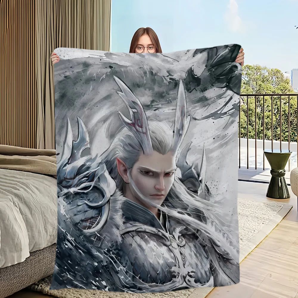 Movie Blanket Skin friendly comfort warm soft plush blanket suitable sofa living room office bedroom NeZha 2