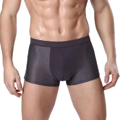 Men Breathable Boxers Ice Silk Mesh Men's Boxers Soft Breathable Underwear with Moisture-wicking Technology U Design for Comfort