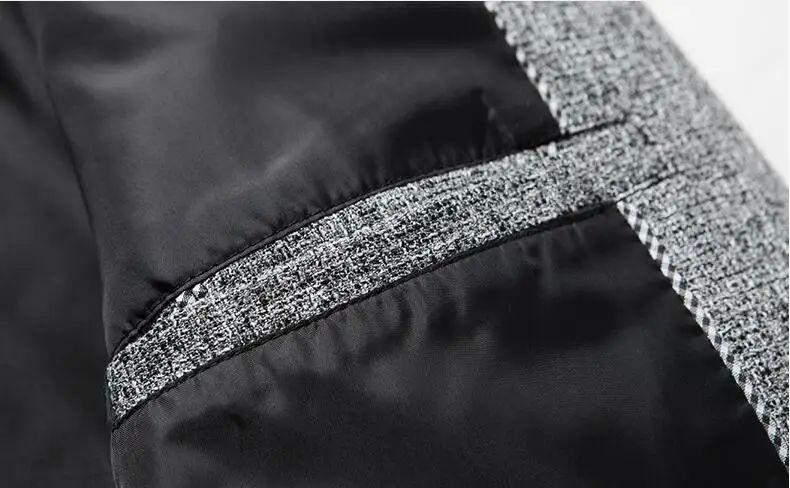 Black Men V-neck Single-breasted Suit Jacket, Fashion Slim Dress Coats, Blue Gray Yellow Blazers, Male Casual Tops Asian Size