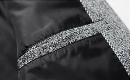 Black Men V-neck Single-breasted Suit Jacket, Fashion Slim Dress Coats, Blue Gray Yellow Blazers, Male Casual Tops Asian Size