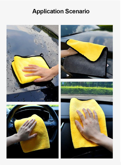 10/5/3Pcs Car Wash Microfiber Towel 30*30CM Car Cleaning Drying Cloth Care Cloth Car Wash Towel Kitchen Towel