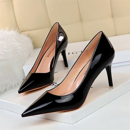 Women Mteallic Bronze Leather Pumps 7.5cm 10.5cm High Heels Lady Stiletto Middle Heels Wedding Bridal Gold Silver Event Shoes