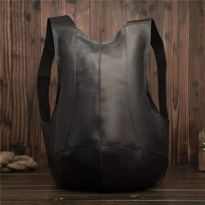 Fashionable retro and unique Beetle backpack, made of Crazy Horse plant tanned soft PU leather, suitable for both men and women