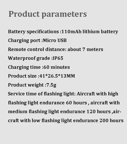 Wireless Remote LED Strobe Light 8 Colors USB Rechargeable Car Motorcycle Bike Aircraft Warning Anti-collision Flashing Lamp
