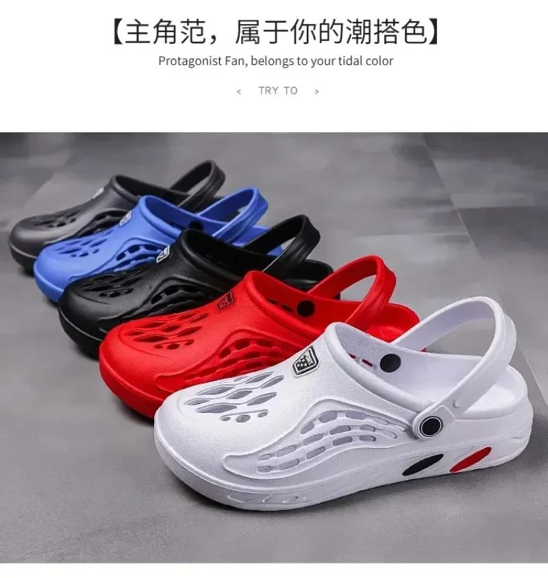 Outdoor Sandals for Men and Women Summer Clogs EVA Slippers Plus Size 47 48 49  Men Garden Shoes Beach Sandals Breathable Clogs