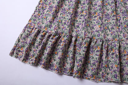Summer Pleated Women Chiffon Dresses Casual Beach Holiday Short Sleeve Square Co