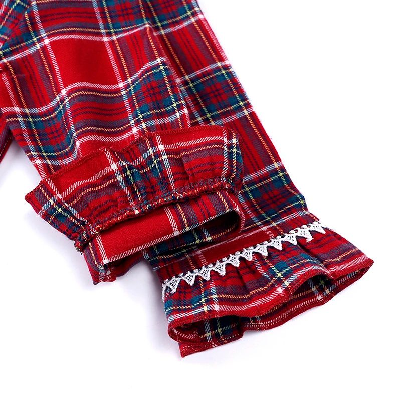 2025 Christmas Pyjamas Sets Kids Girls Boys Loungewear baby Pajamas Matching Family Pjs Winter Baby Soft Velvet Plaid Dress