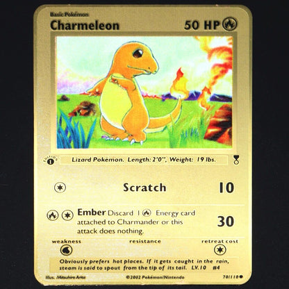 Pokémon 183200 Pontos Alto HP Cartas de Metal Douradas Pretas Inglês Francês Vmax Mega GX Coleção de Cards Charizard Pikachu Mewtwo