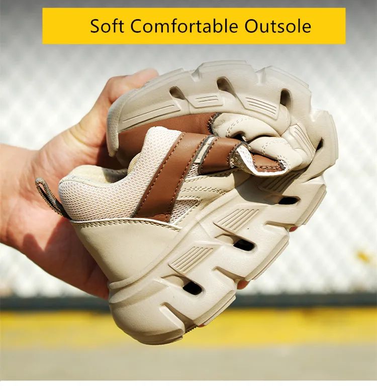 Light work shoes for men with iron professional man safety shoes non-slip work boots men steel nose safety sneakers man 46