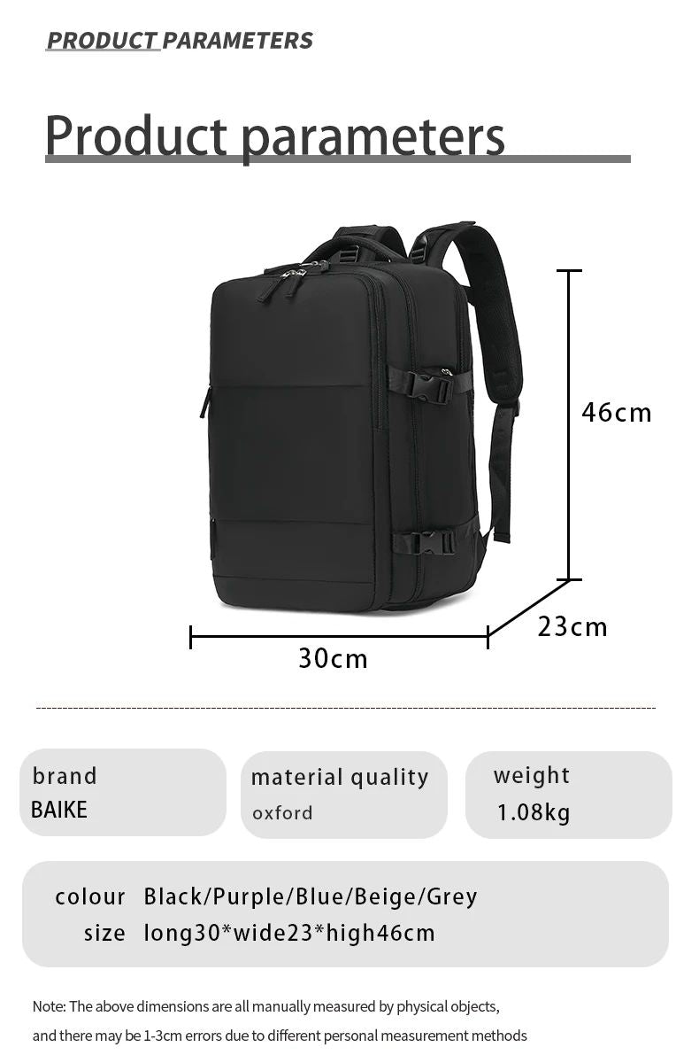 Mochila de Viagem Grande Mochila de Bordo Mochila de Caminhada Impermeável para Esportes ao Ar Livre Mochila Casual, Mochila Escolar