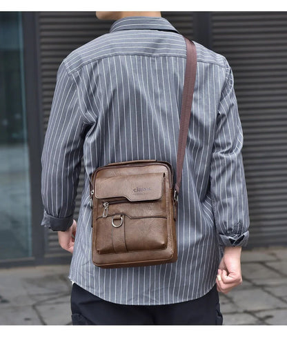 Men Crossbody Bag Men Shoulder Bags Zippers Handbags Large Capacity Artificial Leather Bag For Male Messenger Tote Bags bolsa