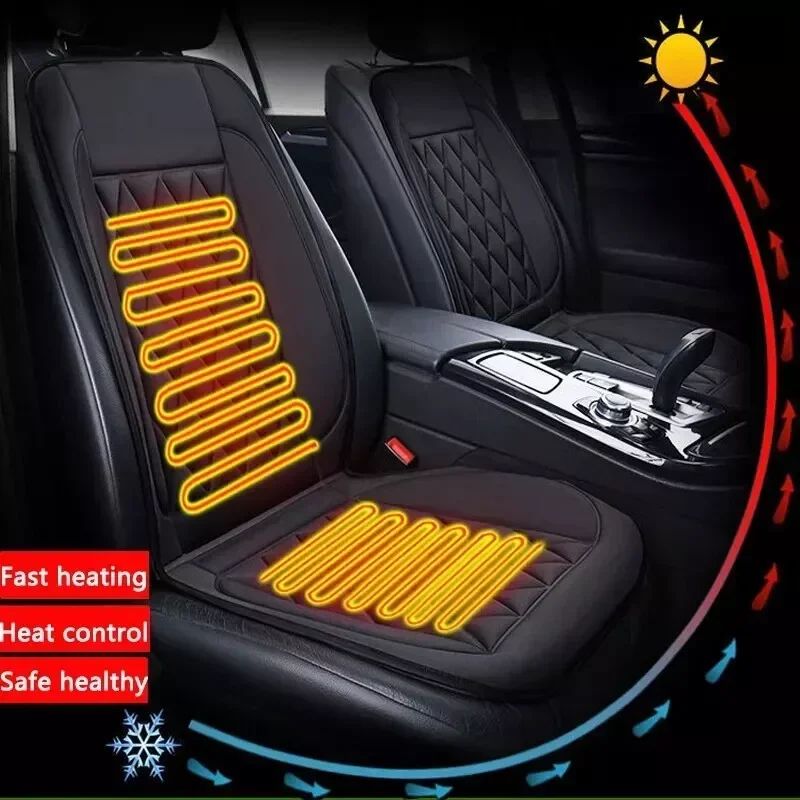 12-24v HeatedCar Seat Cover 30' Fast Car Seat Heater Cloth/Flannel Heated Car Seat Protector 25W Seat Heating Cover Car Seat