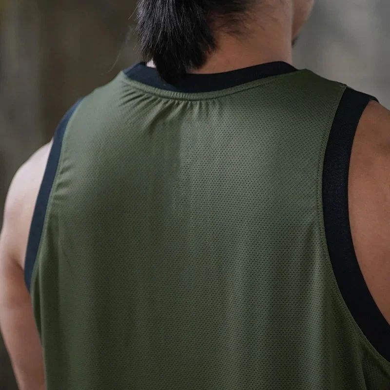 Plain Mens Bodybuilding Sleeveless Casual Shirts Gym Fitness Workout Muscle Tank Tops Summer Mesh Breathable Quick Dry Singlets