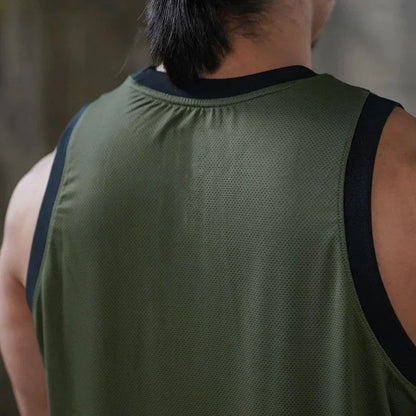 Plain Mens Bodybuilding Sleeveless Casual Shirts Gym Fitness Workout Muscle Tank Tops Summer Mesh Breathable Quick Dry Singlets