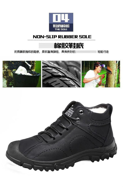 2025 Quente Venda Inverno Novo Sapatos de Algodão Mais Lã Grossa Casual Sapatos Esportivos Masculinos Tênis Cano Alto de Couro Moda Botas de Neve