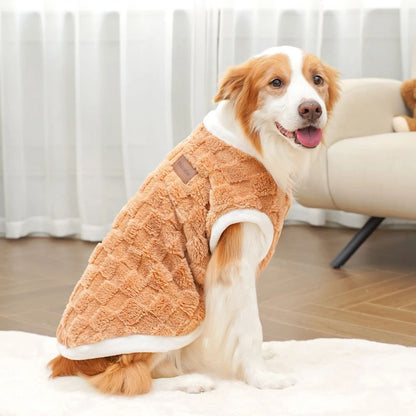1.5-25kg Flannel Roupa para Cães Inverno Quente Suéter Roupa para Pets Golden Retriever Casacos para Cães Moletom Pets Filhote Pulôver Colete