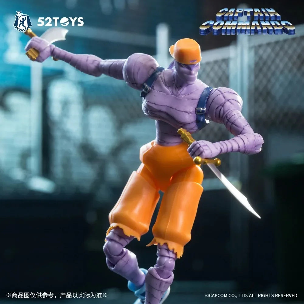 52toys Boneco Captain Commando Mack The Knife Ginzu The Ninja Baby Head Jogo de Fliperama Boneco de Ação 1/18 Brinquedo Presentes de Aniversário