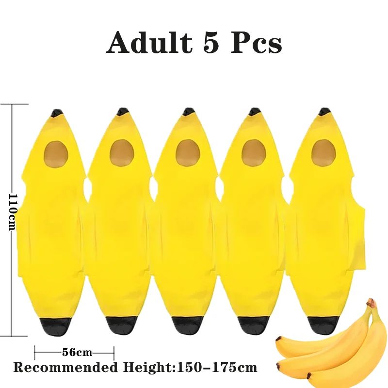 Child/Adult Banana Cosplay Halloween Christmas  Costumes Performance Costume Fruit Banana Costume Performance  Costume