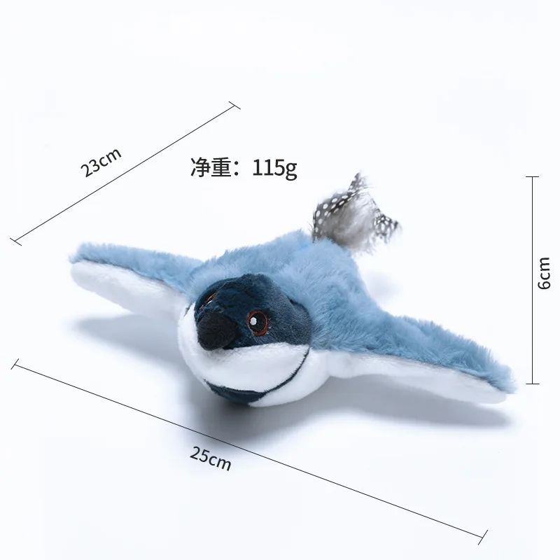 Pássaro Elétrico de Catnip (com Catnip) Brinquedo Interativo para Gatos Recarregável por USB Pet Cães Gatos Brinquedo Quente de Pelúcia com Som Ativado por Toque