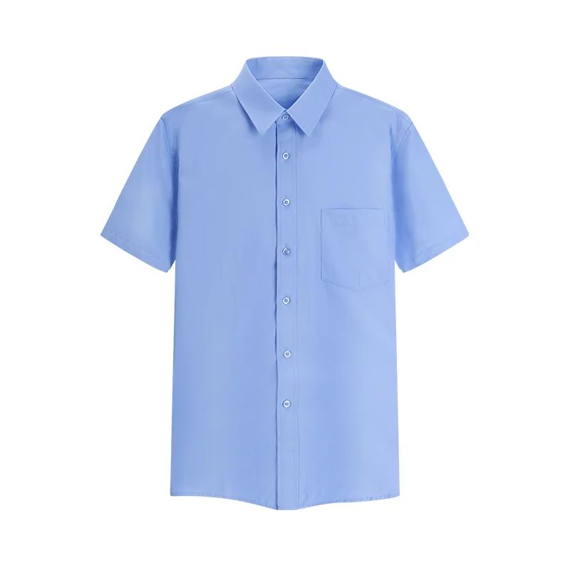 Short-sleeved Solid Color Shirt High-end Business Daily Tops Company Uniforms Can Be Customized With Printed Embroidery 2021 New