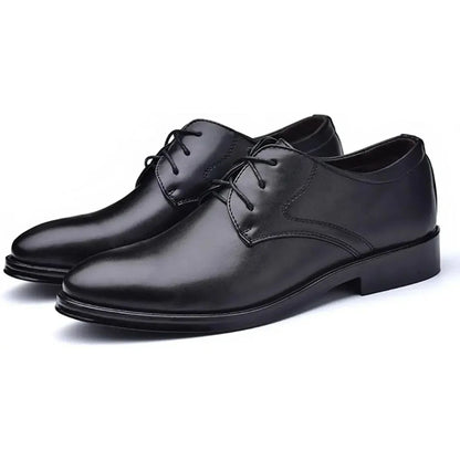 Men's Classic Matte Upper Oxfords Business Formal Lace Up Leather Lace Up Dress Shoes for Men
