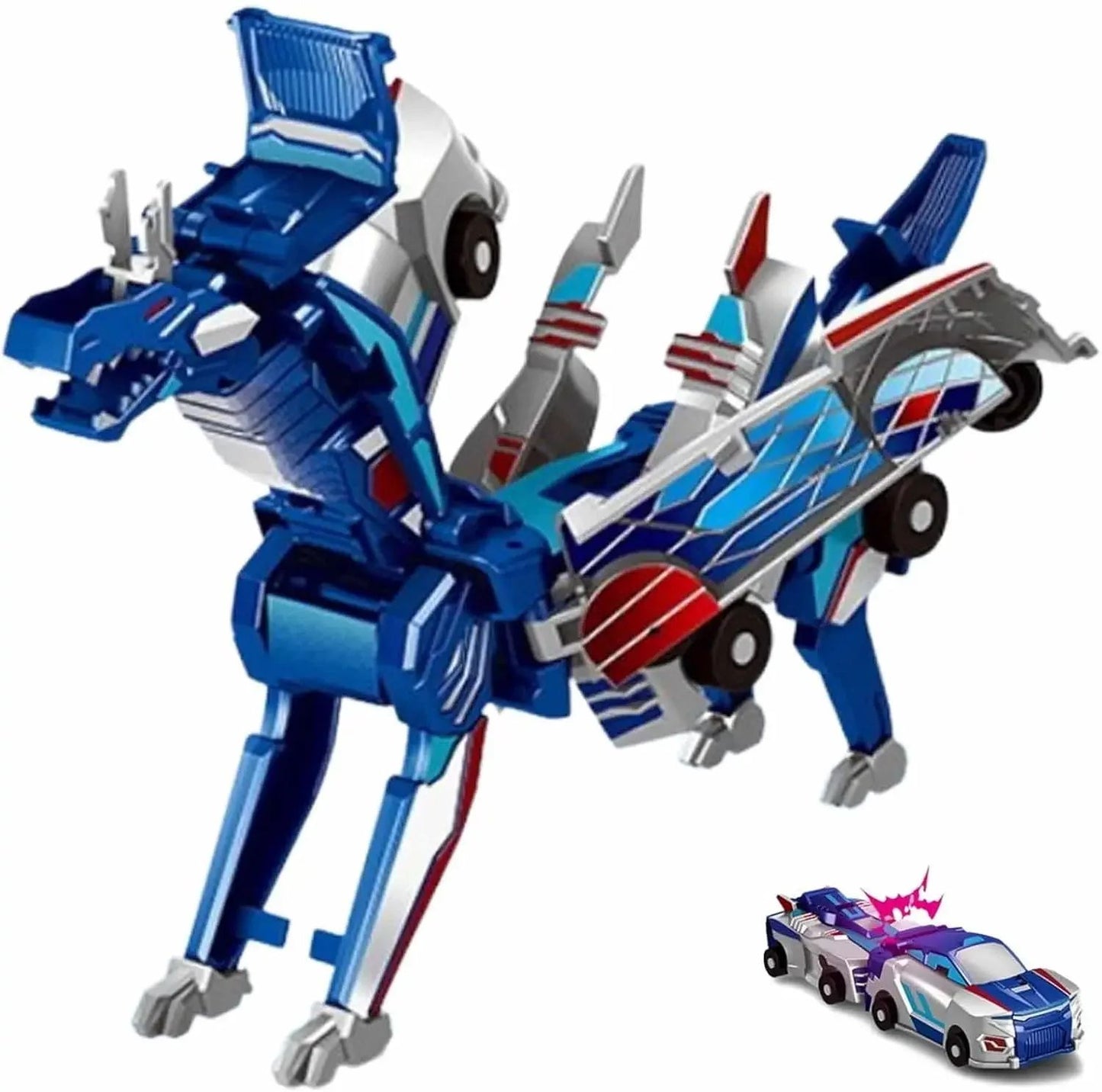 Carro Deus Rápido Brinquedo de Transformação Dinossauro Dragão Voador Combinação Pégaso Unicórnio Colisão Magnética Transformação Brinquedo Divertido