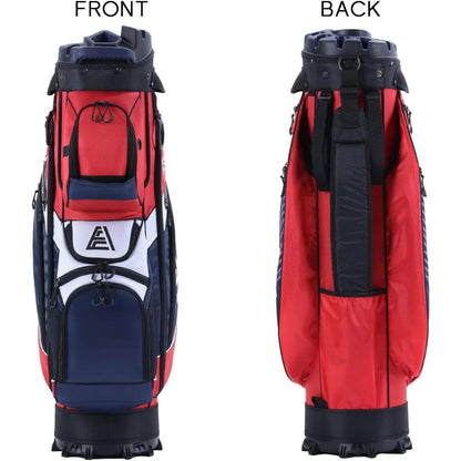 T-Lock Golf Cart Bag with 14 Way Organizer Divider Top, Premium Cart Bag with Handles and Rain Cover for Men