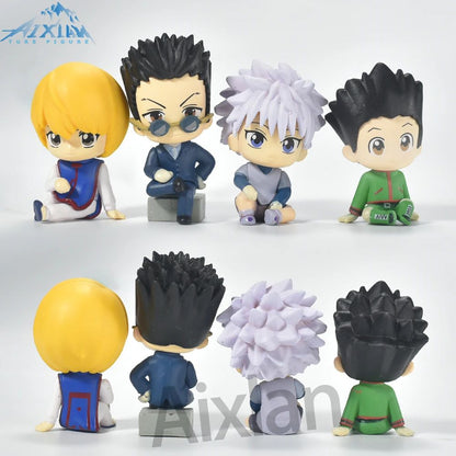 Aixlan GON FREECSS Boneco 4 PEÇAS SET Q Versão HUNTER X HUNTER Boneco de Ação PVC Presente de Natal Amine Estatueta Colecionável