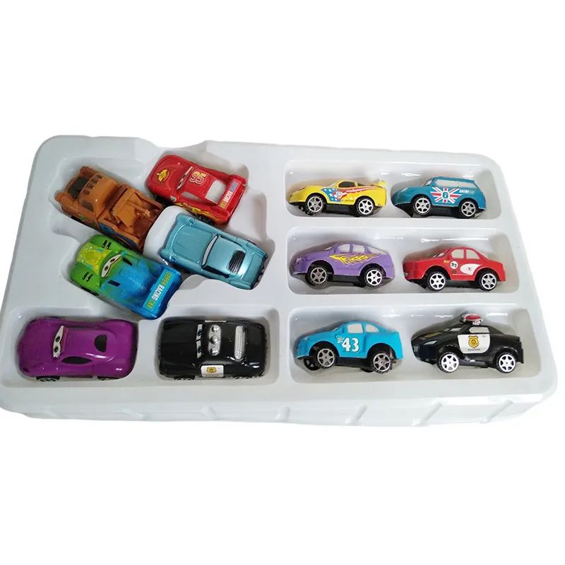 12 peças Disney Pixar Relâmpago McQueen Jackson Storm Mate carro modelo de PVC brinquedo para presente de aniversário infantil