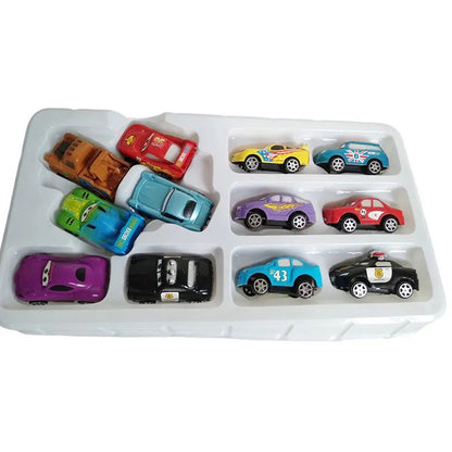 12 peças Disney Pixar Relâmpago McQueen Jackson Storm Mate carro modelo de PVC brinquedo para presente de aniversário infantil