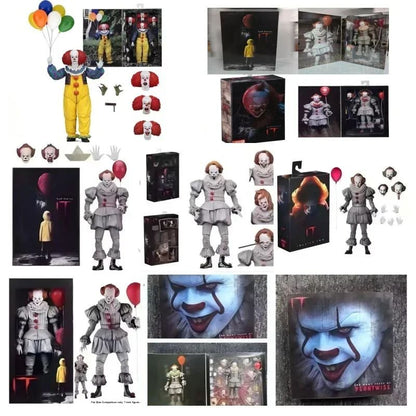 NEW NECA The Many Faces Of Pennywise Action Figure Change Face Pennywise Toys Collectible Model Birthday Gift