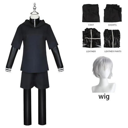 Anime Tokyo Ghoul Cosplay Kaneki Ken Cosplay Costumes Uniform Masks Hoodie Jacket Pants Shorts Full Set Outfits Wig Men