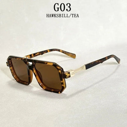 Óculos de Sol Vintage 2025 Proteção Solar Masculinos Quadrados Estilo Retrô Femininos da Moda Gafas De Sol