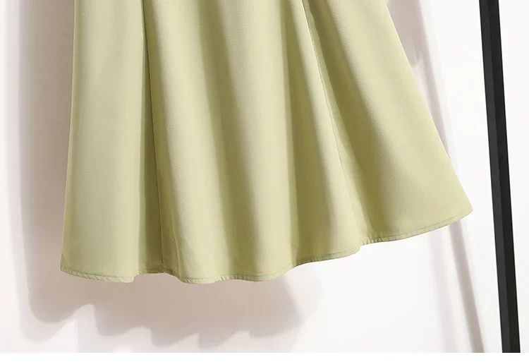 Ladies' Summer High Waist Plus Size Skirts 2026 Mid To Long Flowing Suit Skirt New Style Casual Solid Color A-line Skirt